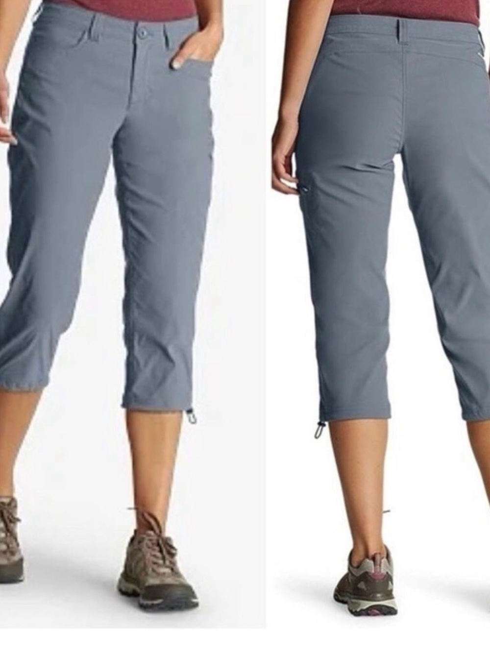 Eddie Bauer woman trousers  Lightweight Casual Pants in Slate Gray sz 18 hiking
